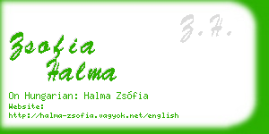 zsofia halma business card